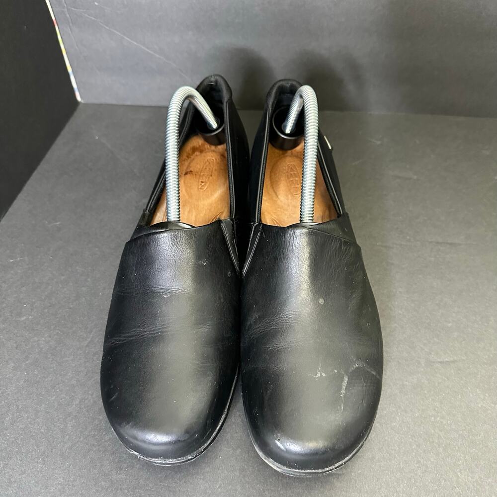 Keen size 10 Mora Clog Leather Comfort Slip On Shoes Black - Picture 4 of 12